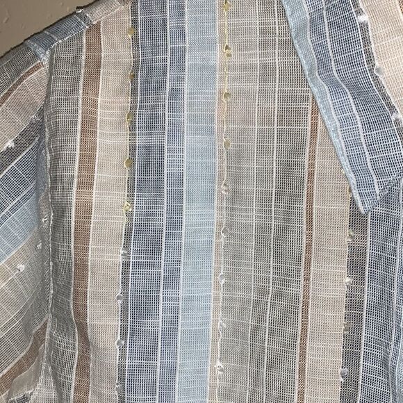 Alfred Dunner Blue Cotton Button Down. Size 10 - Picture 5 of 14